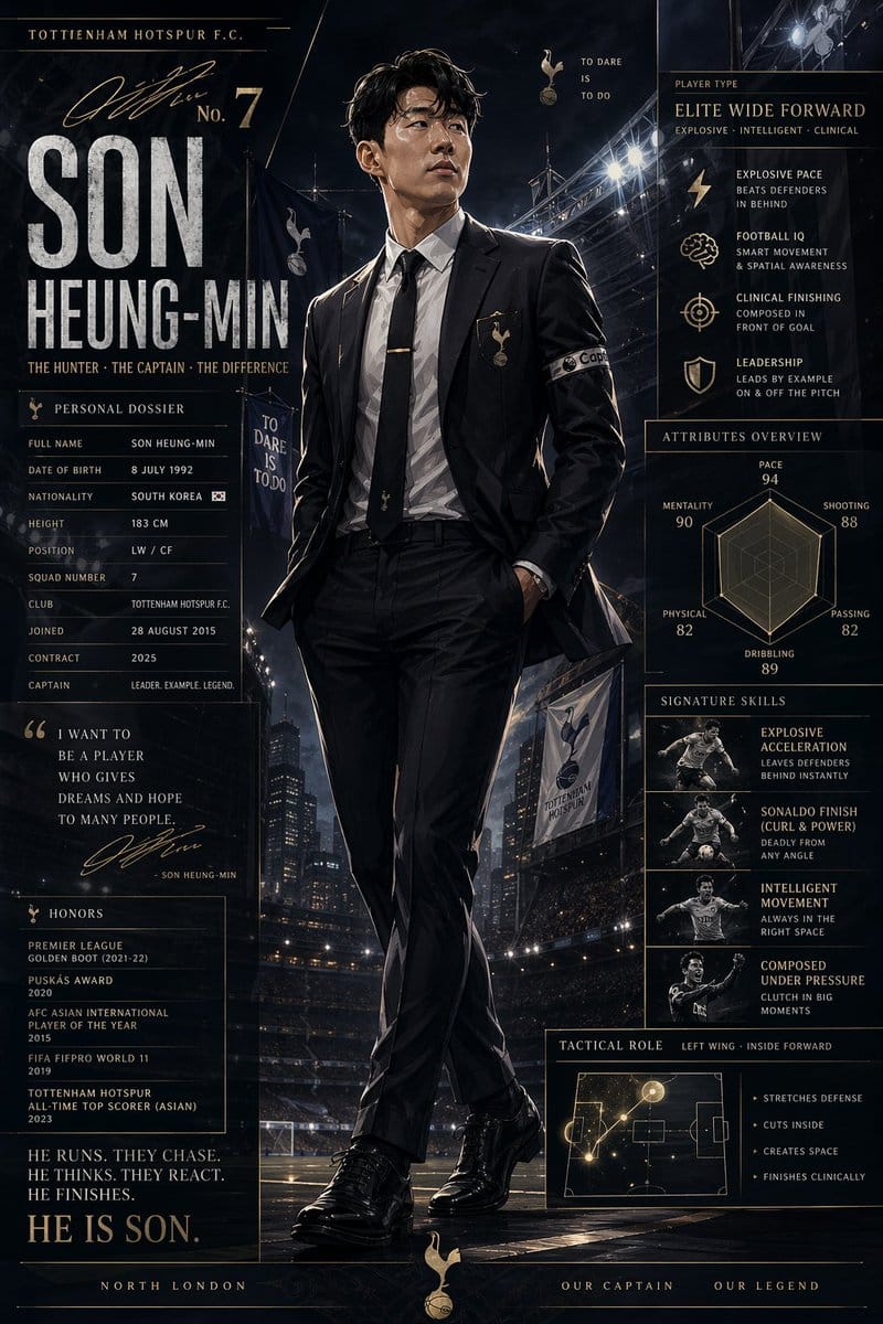 Luxury football captain infographic poster