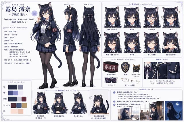 猫娘学生会委员长角色设定资料集