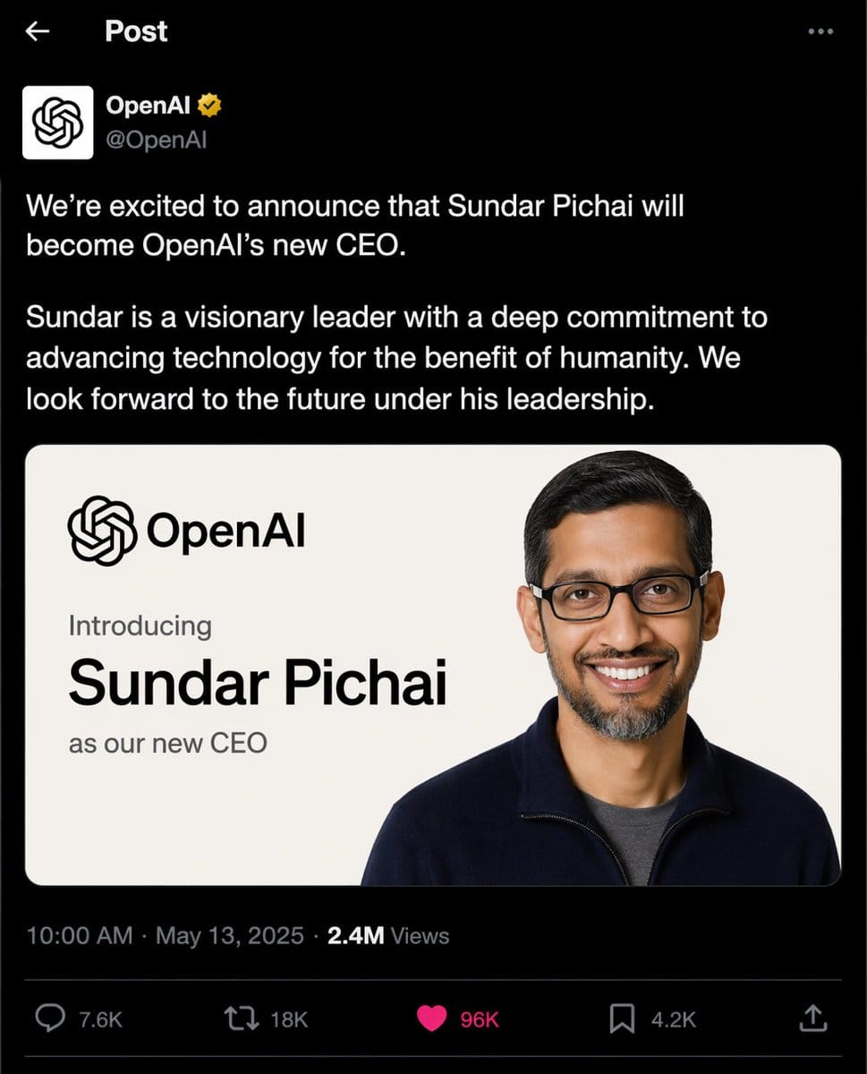 CEO Appointment Announcement Tweet Simulation Generator