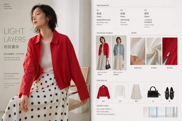 MANGO极简春季时尚编辑海报设计