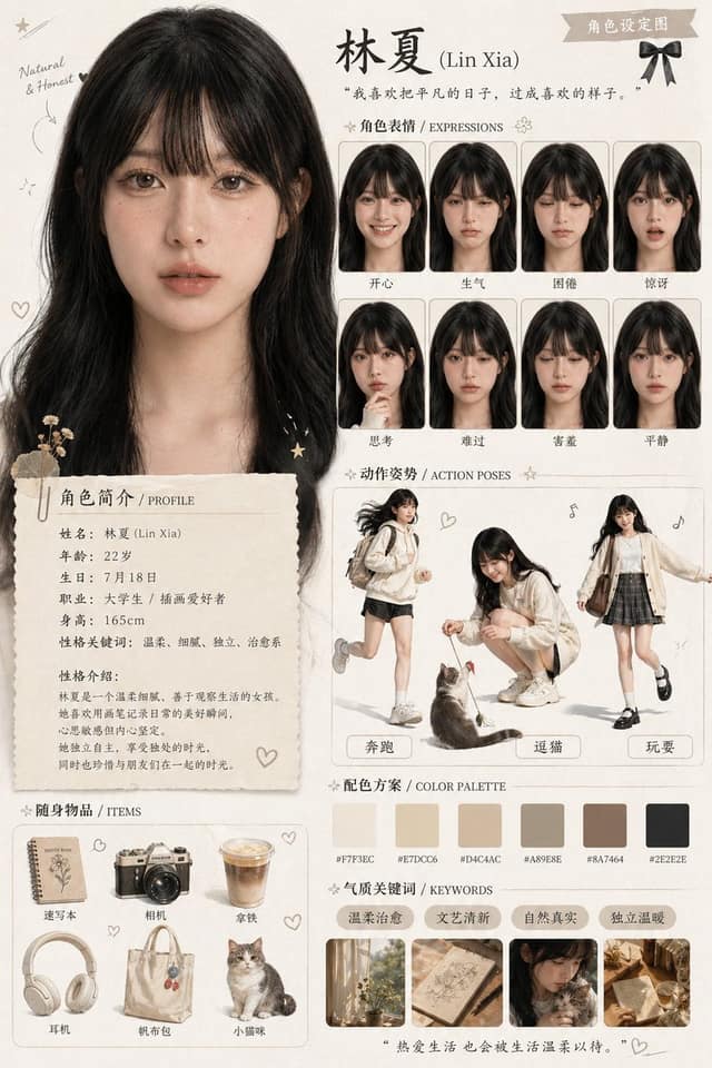 نمونهٔ 角色设定全方位展示海报设计