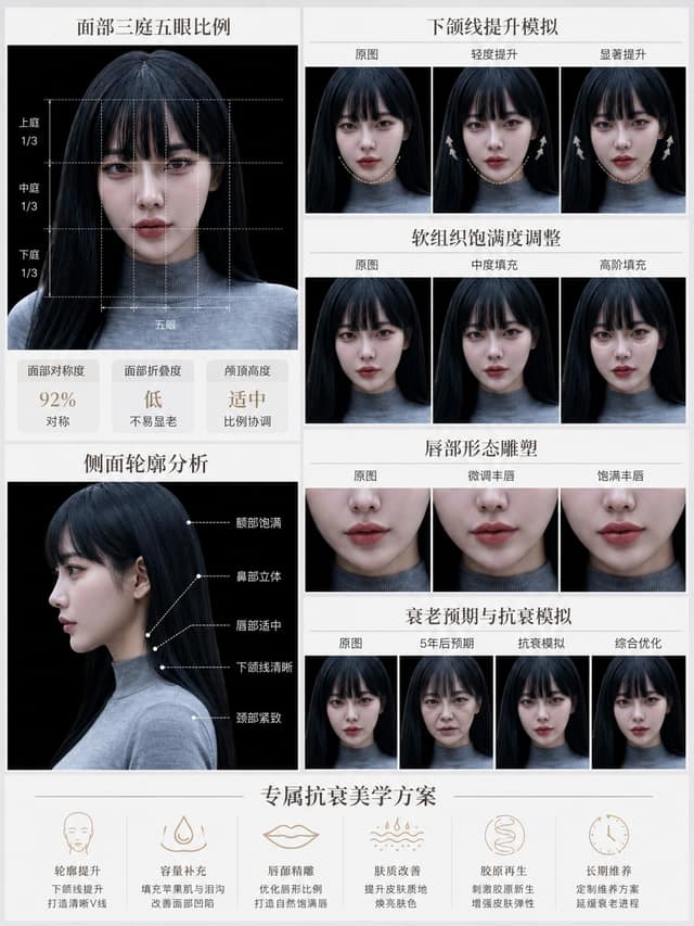 个人医美轮廓与抗衰模拟