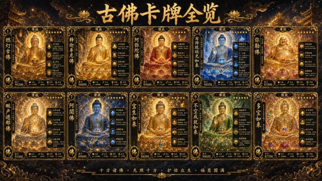 十古佛·卡牌风神佛立绘展示
