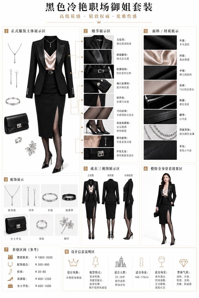 نمونهٔ 专业级别的服装设计提示词