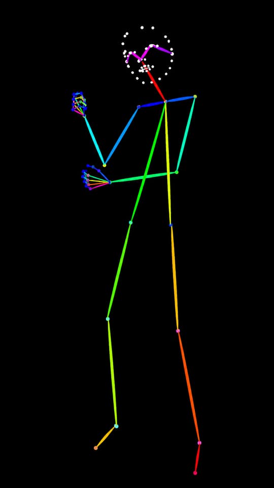 نمونهٔ openpose骨骼图提取