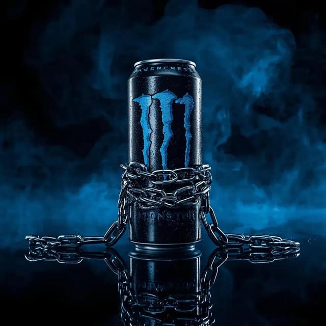نمونهٔ 暗黑镜面×铁链束缚：魔爪能量罐视觉大片