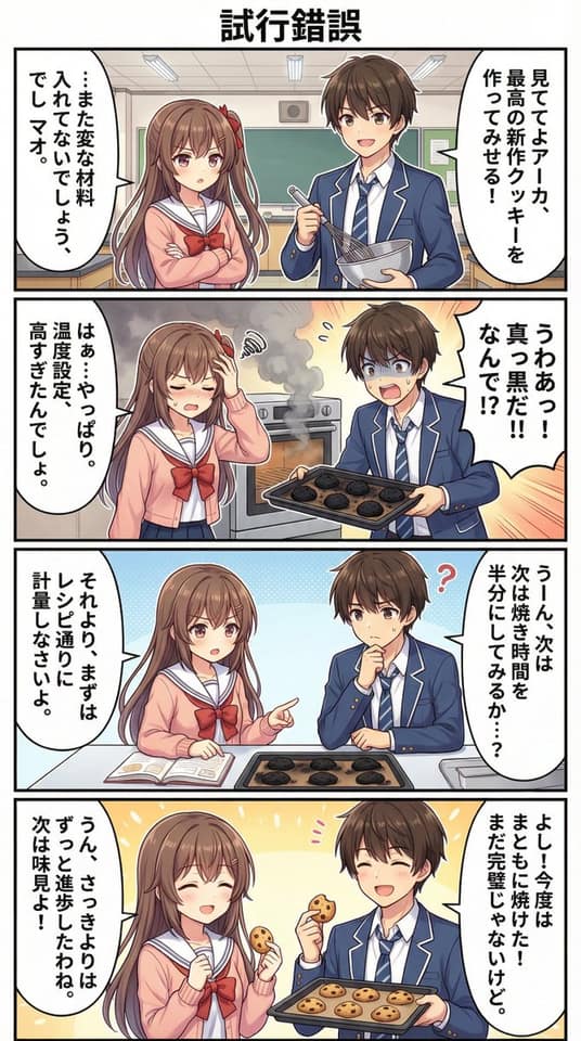نمونهٔ 试错成长记：戏剧张力拉满的漫画故事