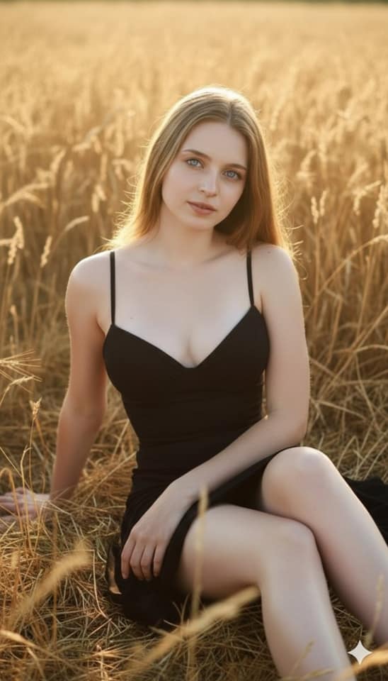 金发黑衣少女 | 阳光花园写真人像