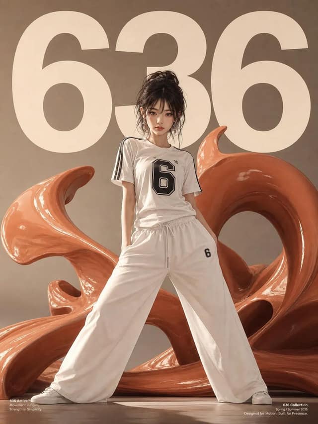 半写实动漫风：韩国女性运动时尚封面