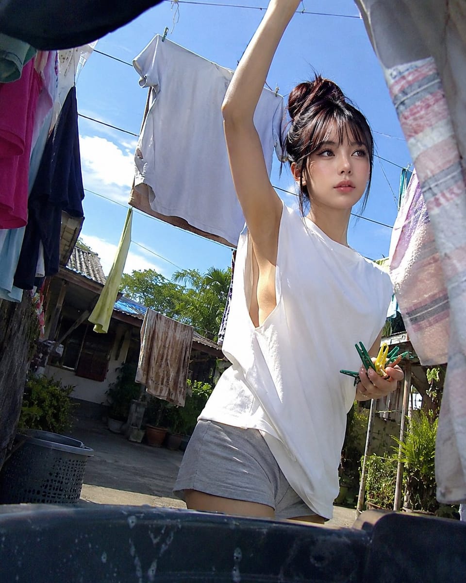 索爱K800i怀旧风:晾衣少女生活随拍