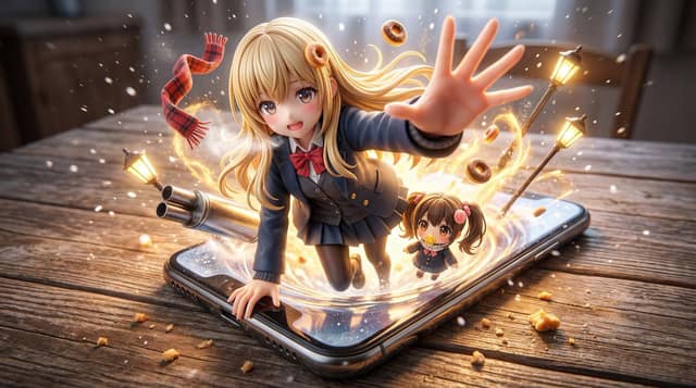 破屏3D震撼：手机角色伸手冲出屏幕
