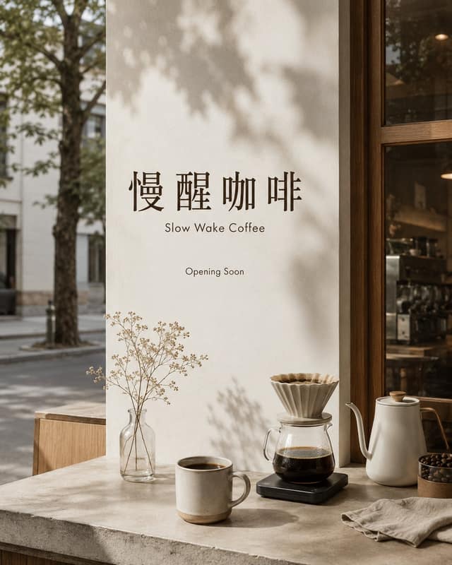 نمونهٔ 慢醒咖啡 · 精品咖啡店品牌视觉提案全案