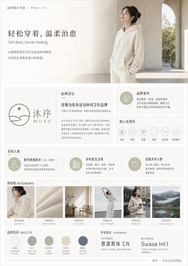 نمونهٔ 原创轻奢运动卫衣品牌全案设计