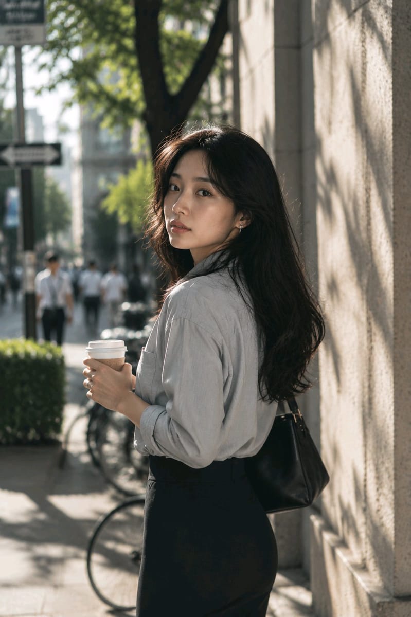 东京街头·咖啡时光 | 高级感街拍人像提示词