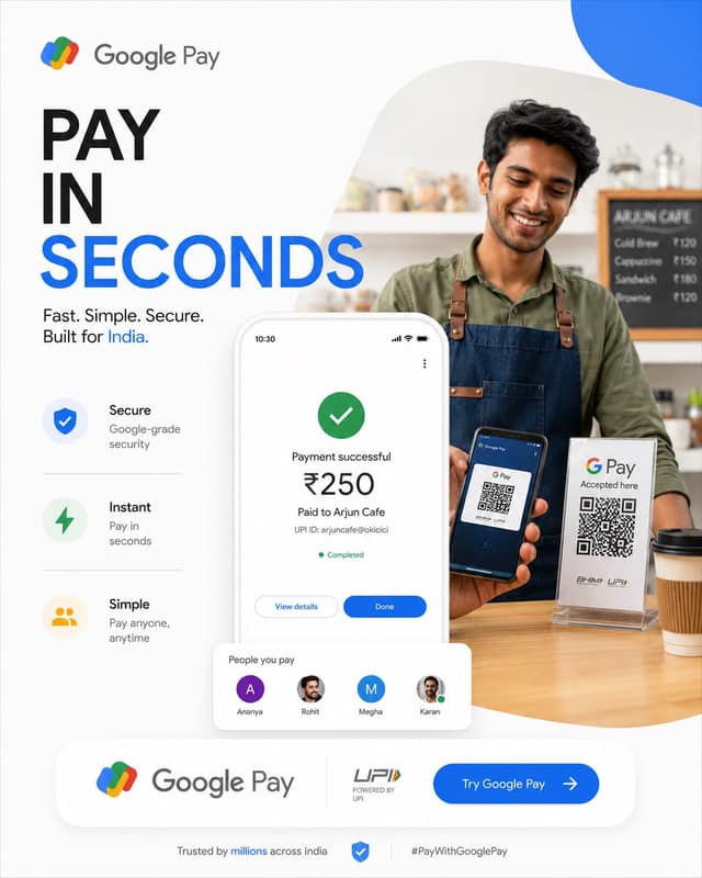 Google Pay印度高端社媒海报设计指南