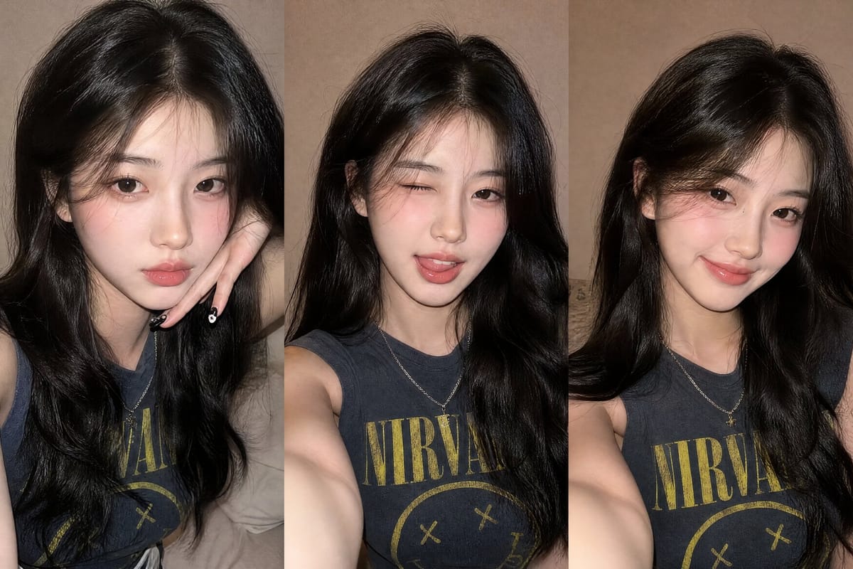 Z世代少女自拍拼贴 | 超写实闪光灯人像