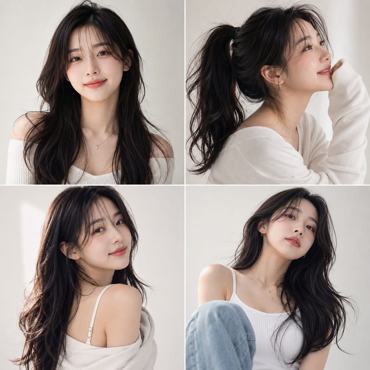 韩国清新唯美女性人像写真 | 梦幻柔光AI摄影