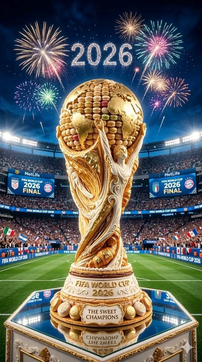 2026世界杯美食奖杯 | 马卡龙甜品艺术电影级写实