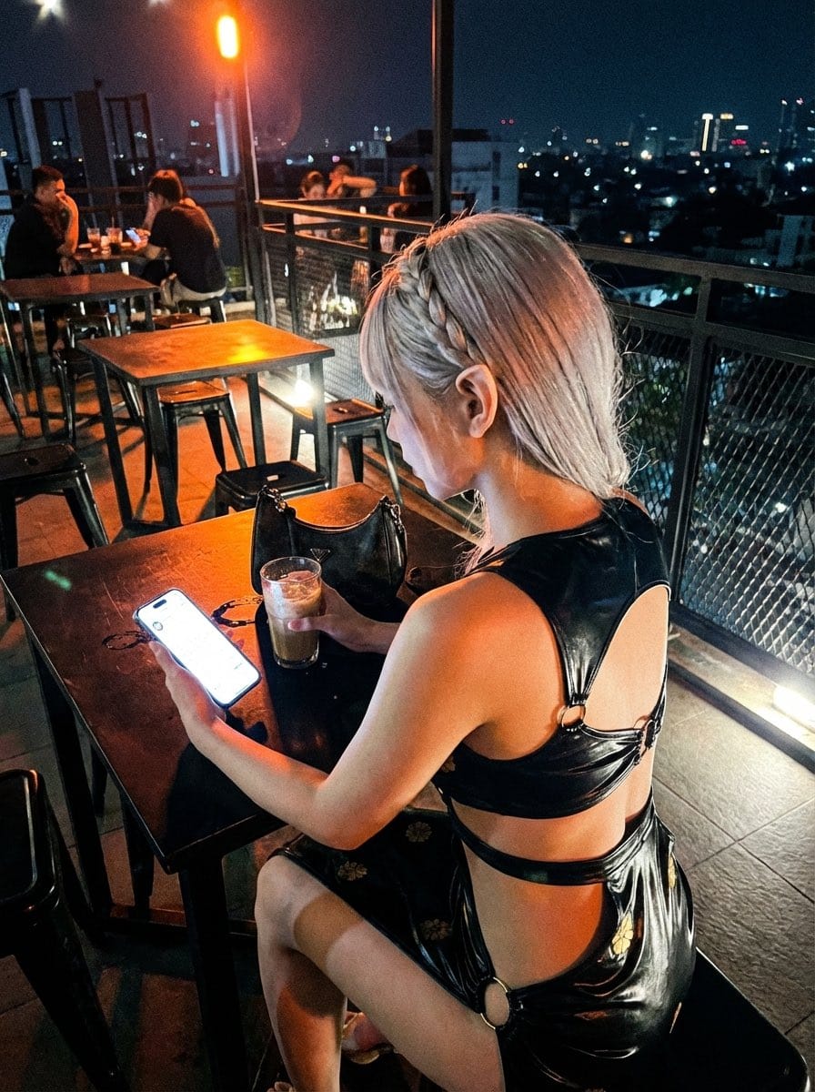 深夜咖啡馆抓拍:无美颜的真实质感瞬间