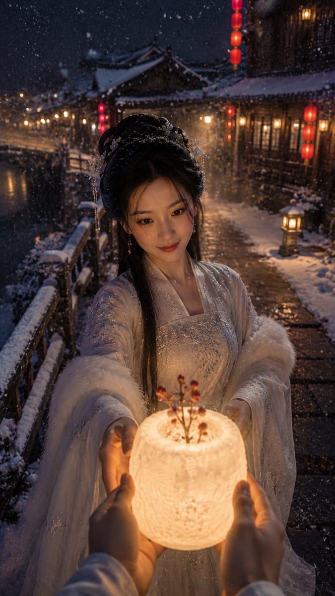 古风竹林萤火夜景人像|第一人称沉浸式摄影