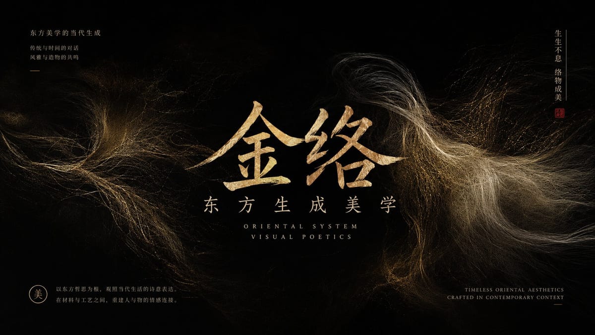 暗场·东方墨韵 | AI生成抽象实验字体海报