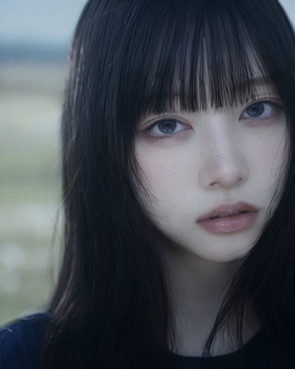 忧郁电影感人像:东亚女性特写写真