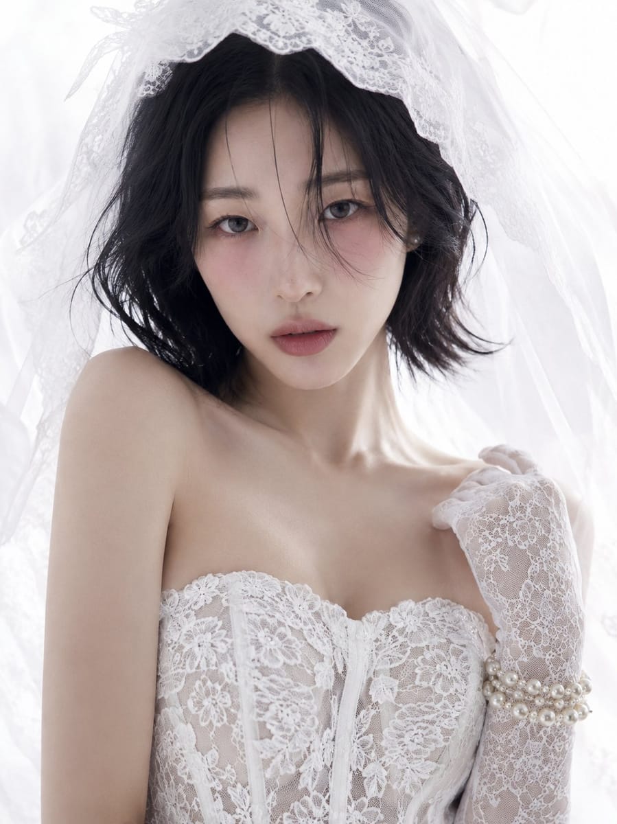 白色蕾丝先锋新娘 | 神秘氛围人像大片