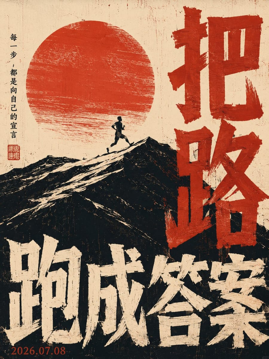 中文行动主题概念海报生成指令｜强视觉冲击力