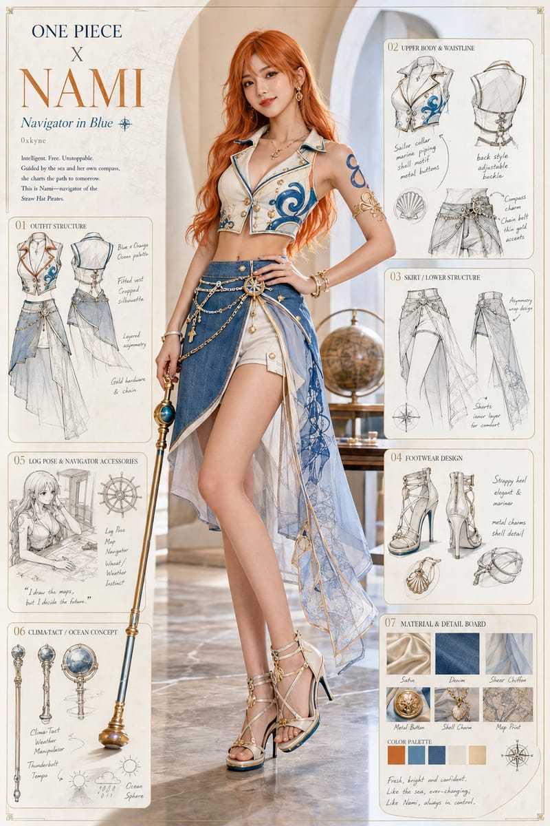 One Piece娜美 · 高级时装品牌联名海报