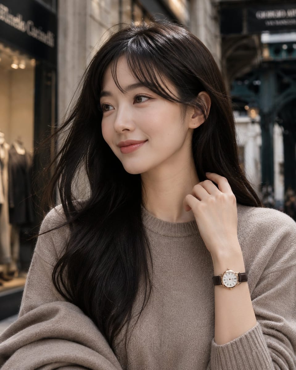 静奢风街头人像：奢侈品区优雅女性