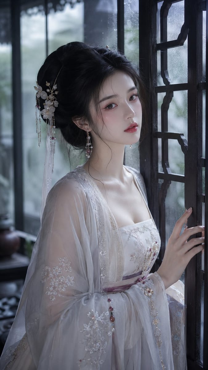 古风贵女·雨后江南冷感水光写真