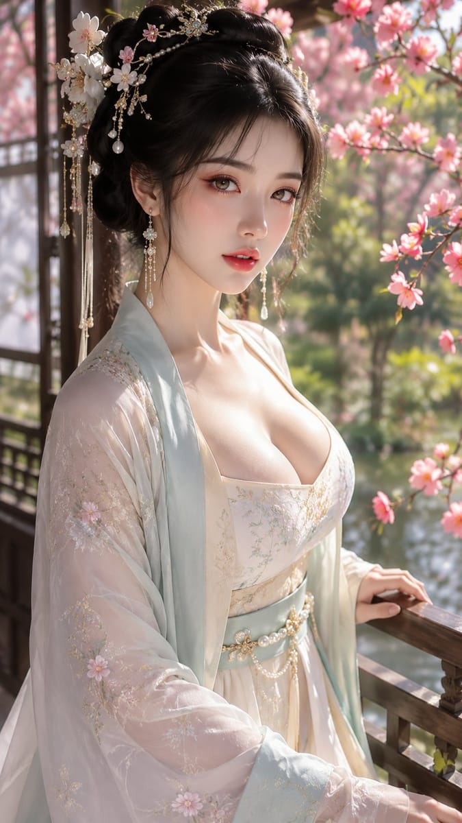 春日海棠·古风贵女水光美妆写真 | 东方美妆级人像