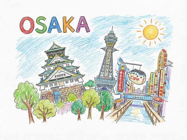 童趣蜡笔手绘｜缤纷城市插画