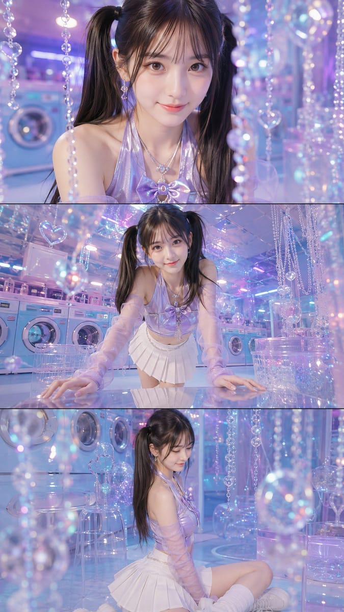 东京少女偶像·三连拼杂志写真排版