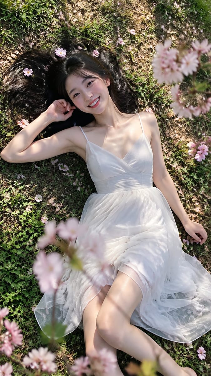 春日樱花户外写真｜自然光影青春人像