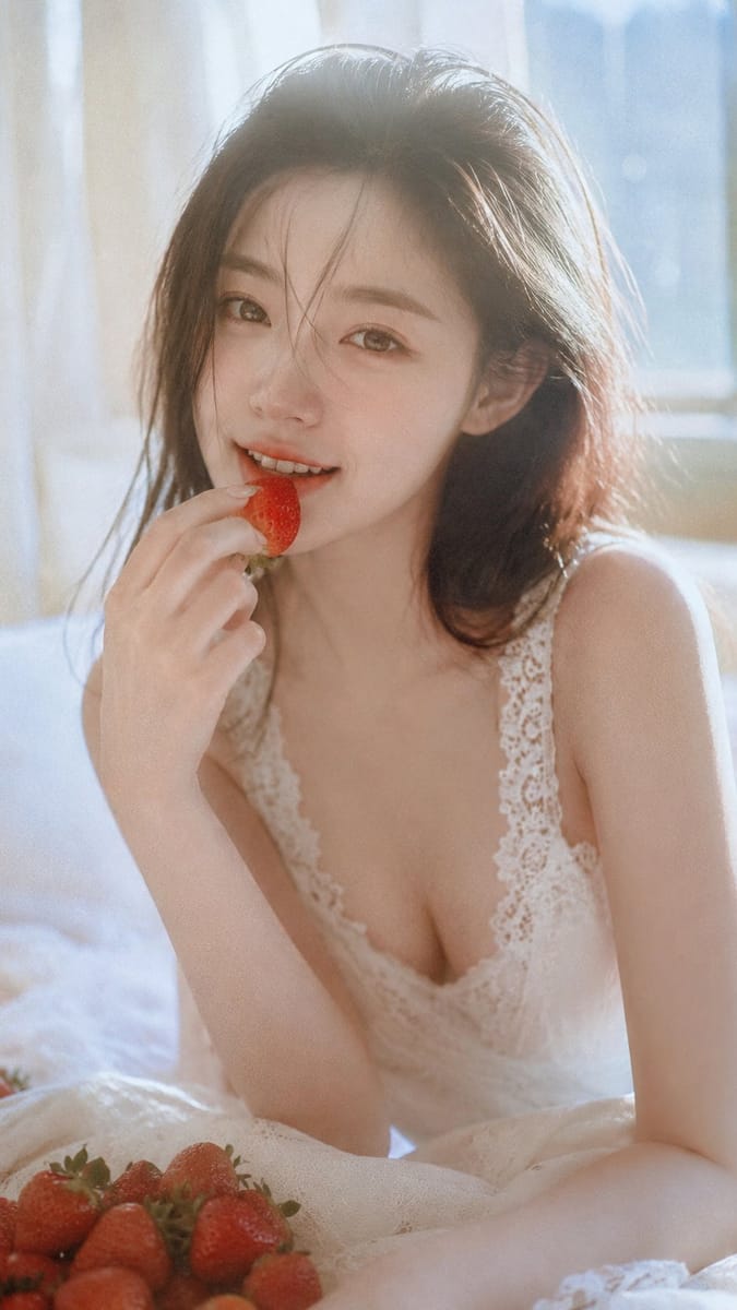 日系复古胶片感·晨间少女写真提示词