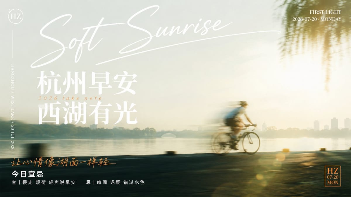 城市早安·向光而行 | 清晨问候视觉海报设计