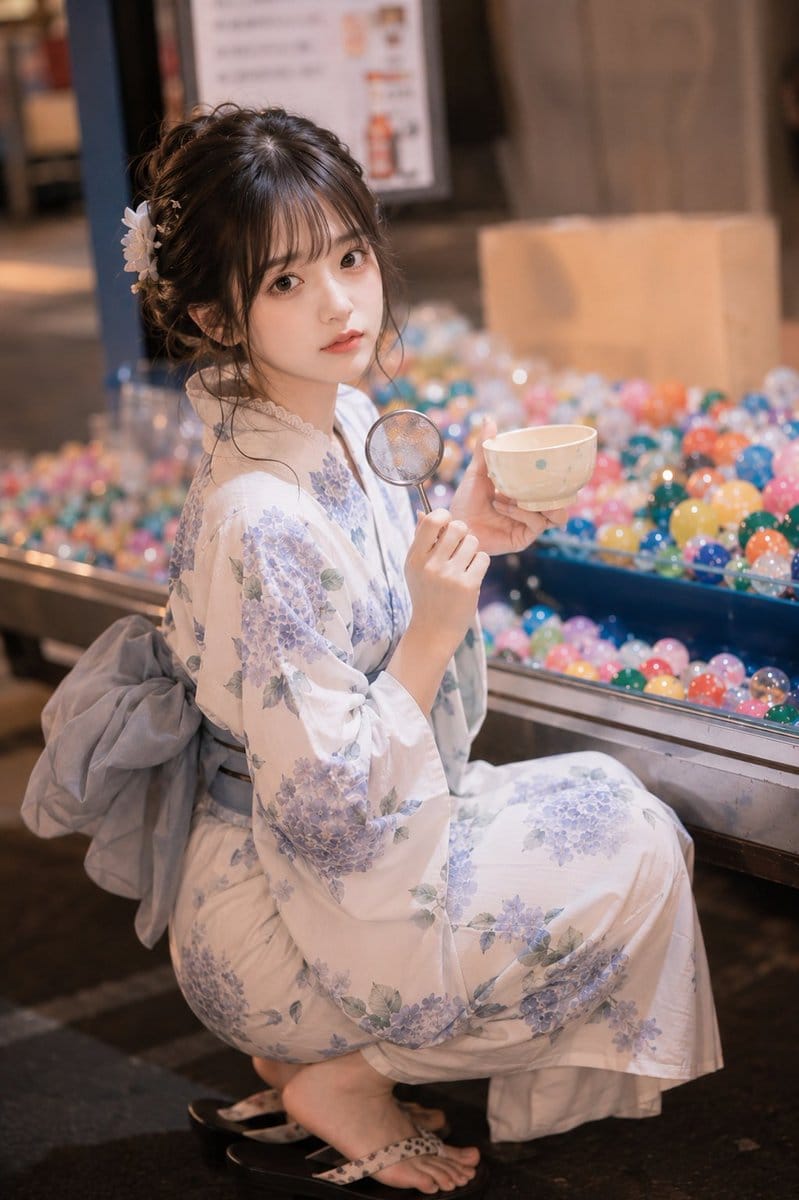 夏日祭·水气球浴衣少女｜日系清新写真