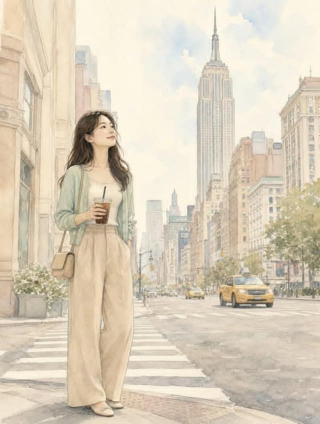 梦幻水彩人物插画创作模版