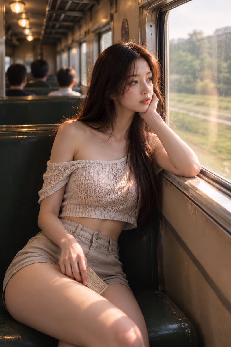 复古列车上的电影感叙事|东亚女性旅行肖像