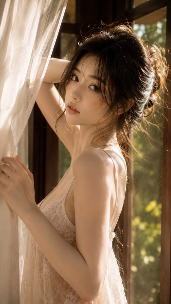 超写实日光室肖像|东亚女性奢华生活光影大片