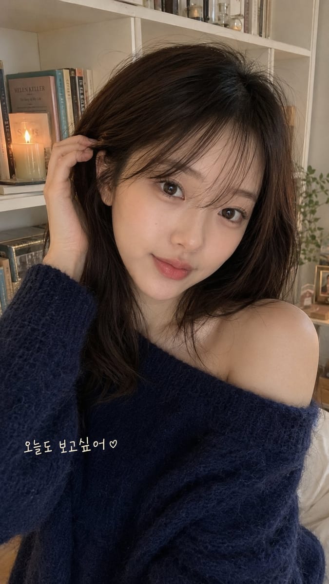 唯美韩系卧室少女自拍 | 超写实生活感手机人像
