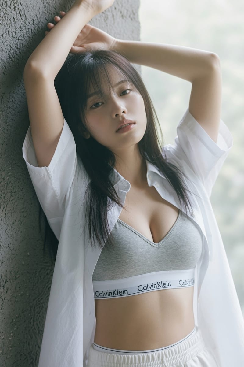 混凝土墙边·极简东亚女性人像写真