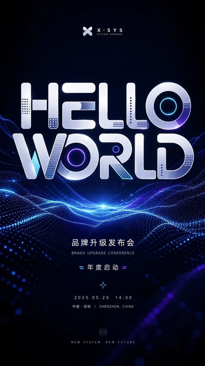 未来数字连接·中空粒子光环科技海报｜前沿论坛主视觉