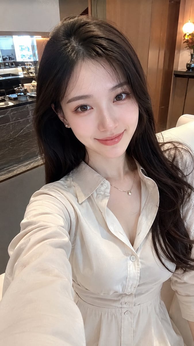 真人摄影|iPhone前置自拍INS风女性写真提示词