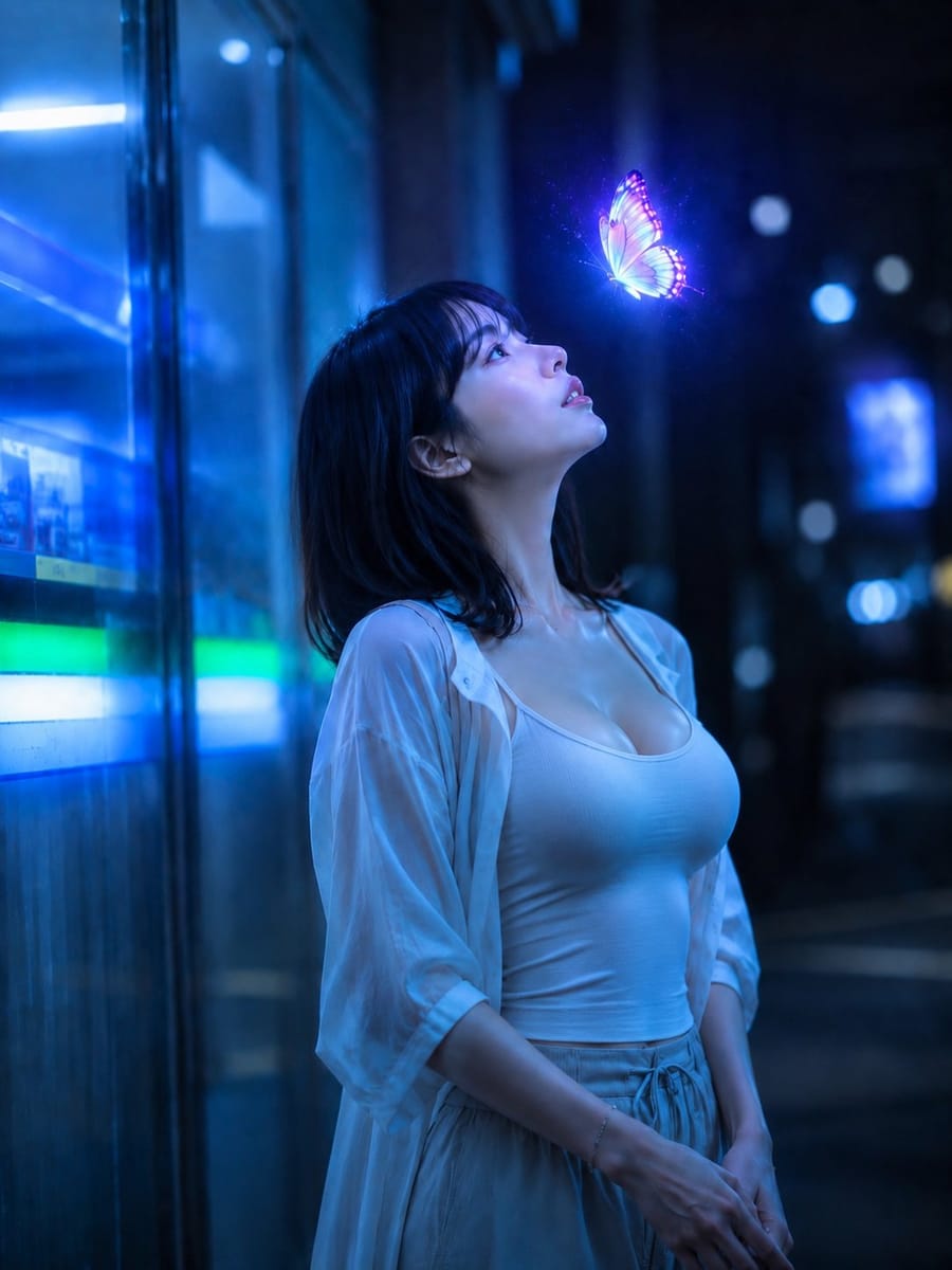 蓝夜浮蝶｜幻想风格人像肖像