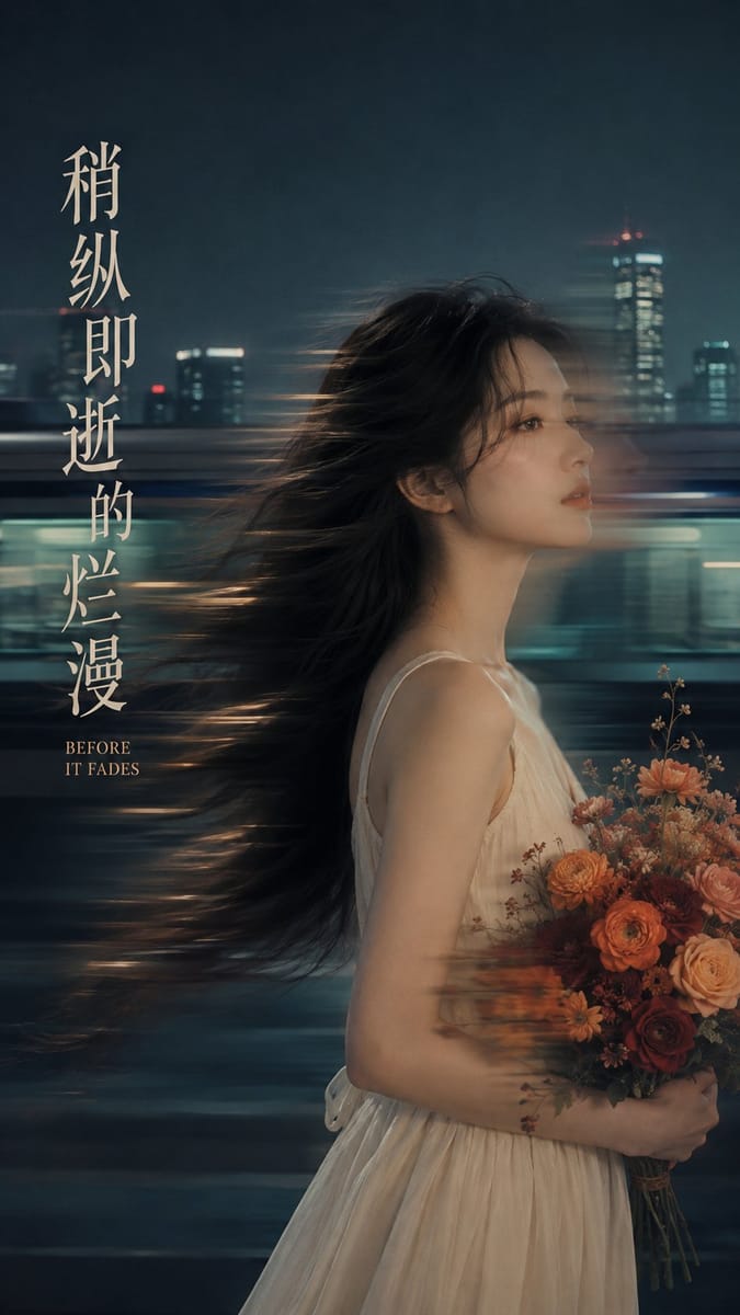 稍纵即逝的烂漫|高级情绪摄影艺术海报