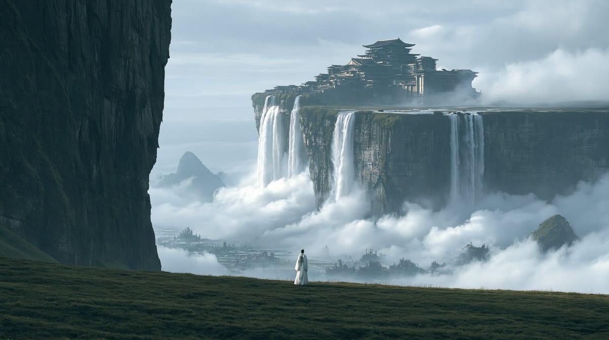 悬浮云雾深渊的古代东亚宫殿群 | 史诗国风场景