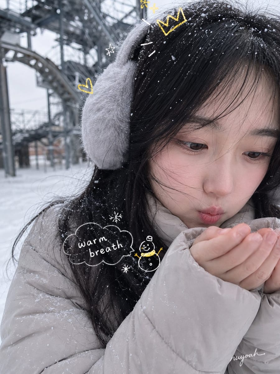 冬日雪地少女手机摄影｜可爱氛围感写真