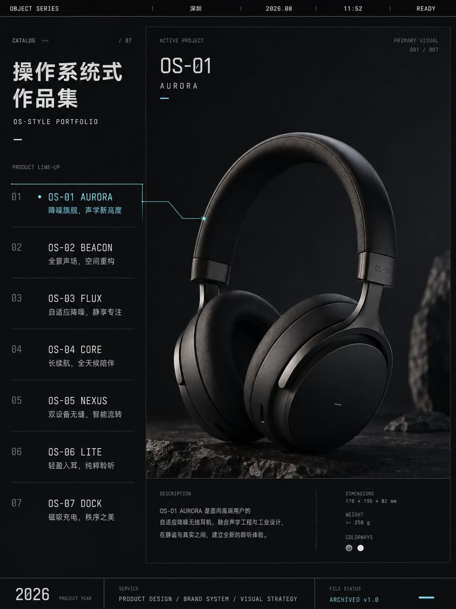 操作系统式作品集海报设计|工作站级视觉提案